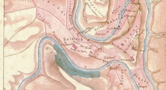 Велико Търново зад граница: Бе намерена френска карта на Велико Търново от 1857 г. 