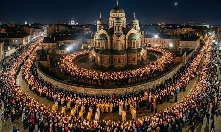 Каква е символиката на литийното шествие със свещи на Великден
