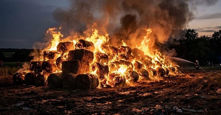 Разкриха двама братя за палежа на 500 бали сено край Монтана